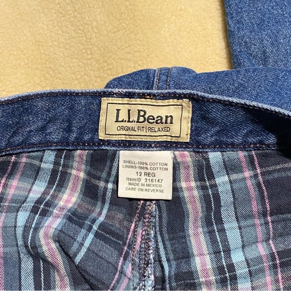 LL Bean Women’s Flannel Lined Jeans | Size 12 Reg | Original Fit Relaxed - Picture 1 of 3
